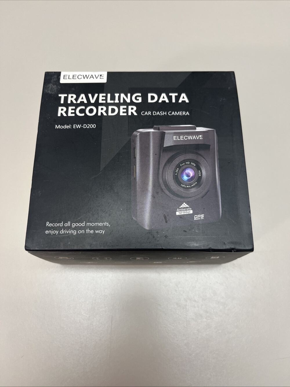 Elecwave EW-D200 170° Wide Angle Full HD 1296P LCD DASH CAM w 64GB SD BLACK NIB